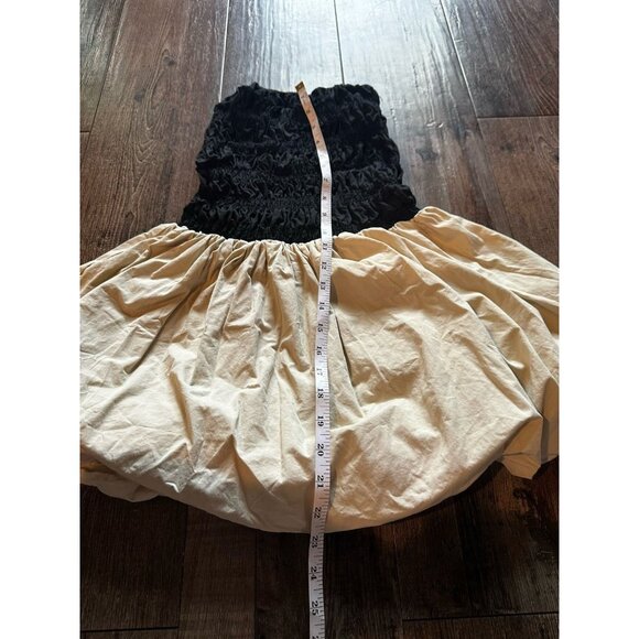 DISSH Black and Cream Strapless Mini Dress - Picture 7 of 8